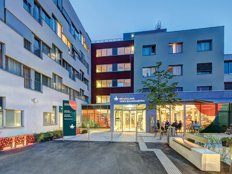 Außenansicht der VITREA Rehaklinik Wien Baumgarten