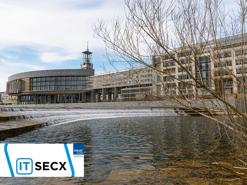 Logo der IT-SECX und der Fachhochschule St. Pölten