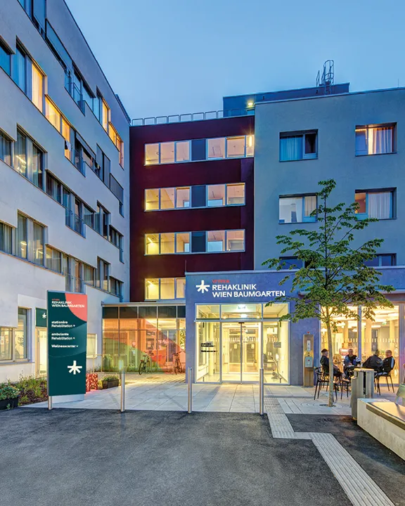 Außenansicht der VITREA Rehaklinik Wien Baumgarten
