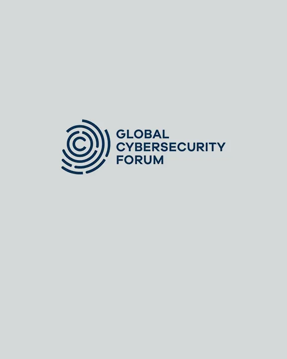 Logo des Global Cybersecurity Forum, internationale Plattform für digitale Sicherheit, Innovation und politische Zusammenarbeit